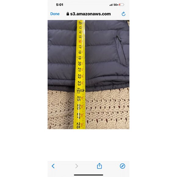 L.L.Bean Kids DownTek Water-Resistant Puffer Jacket L14-16 Navy Blue Fleece Lini - Picture 4 of 15